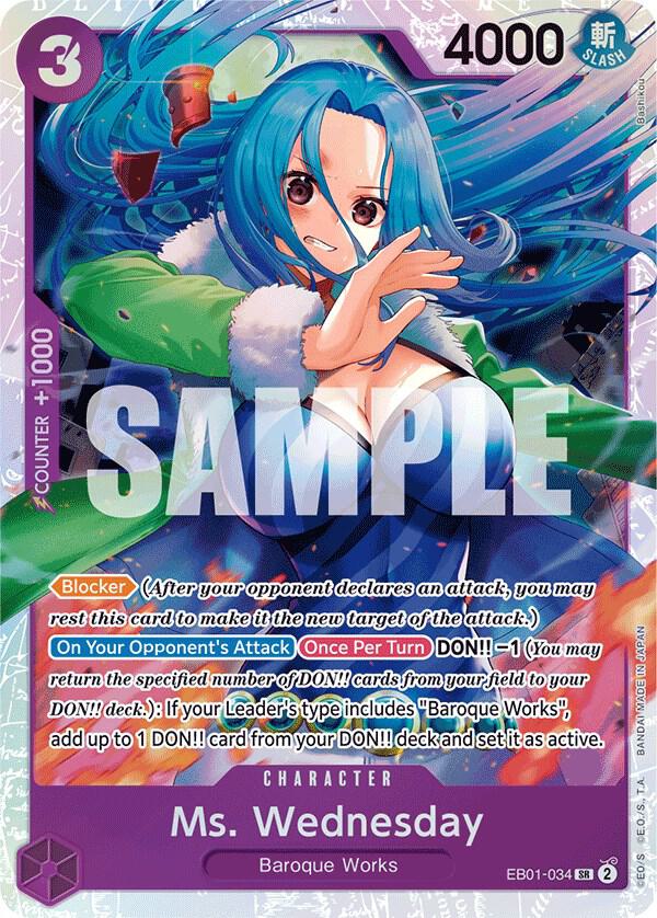Ms. Wednesday SR Extra Booster: Memorial Collection EB01-034 NM