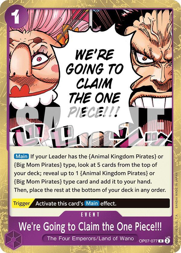 We're Going to Claim the One Piece!!! R 500 Years in the Future OP07-077 NM