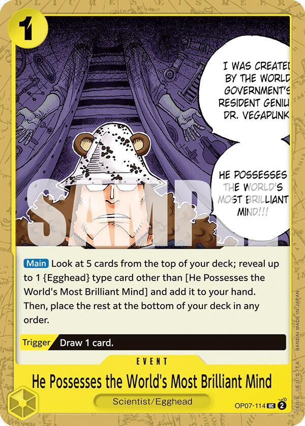 He Possesses the World's Most Brilliant Mind UC 500 Years in the Future OP07-114 NM