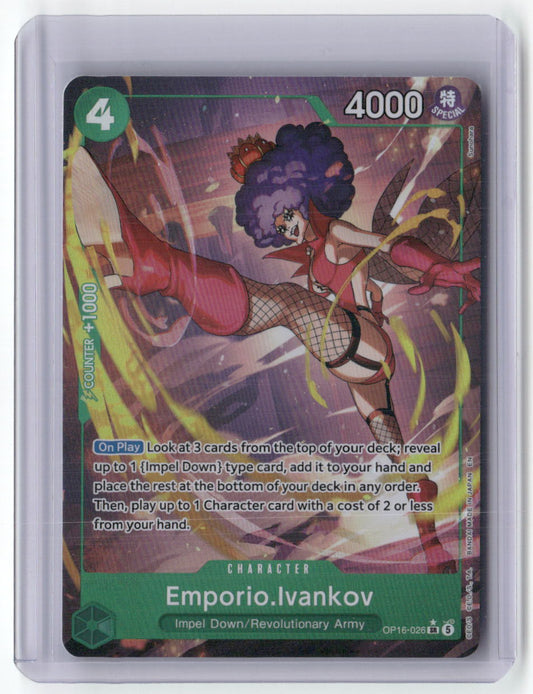 Emporio.Ivankov (026) (Alternate Art) SR The Time of Battle OP16-026 NM