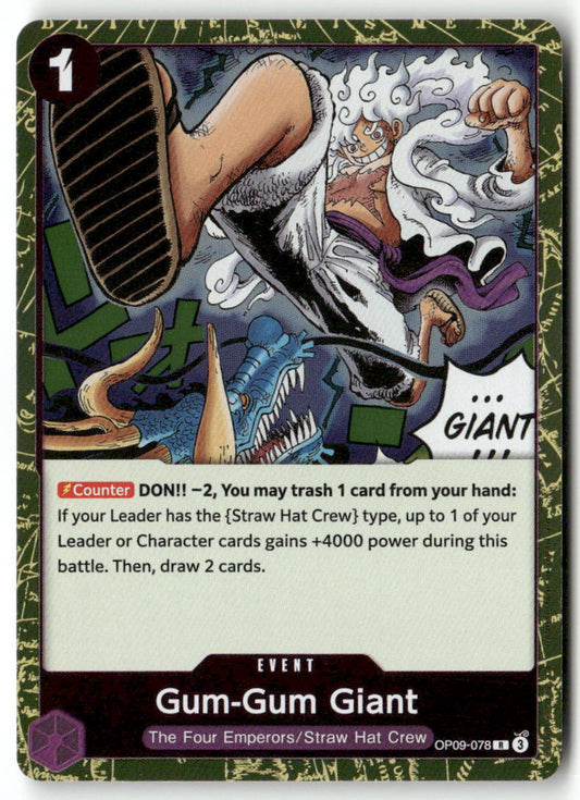 Gum-Gum Giant R Emperors in the New World OP09-078 NM