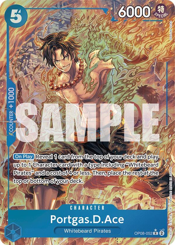 Portgas.D.Ace (Parallel) R Two Legends OP08-052 NM