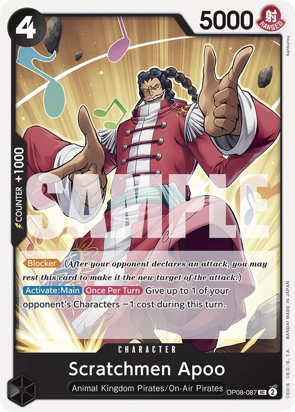 Scratchmen Apoo UC Two Legends OP08-087 NM