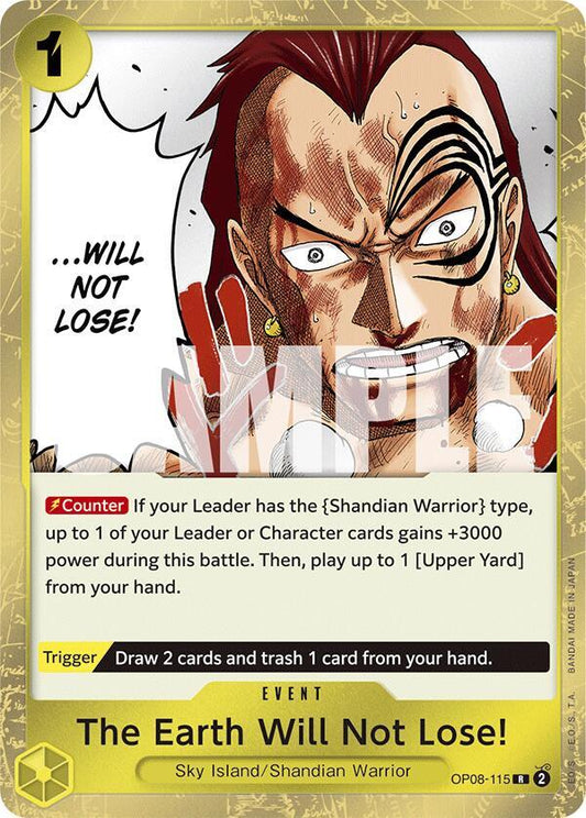 The Earth Will Not Lose! R Two Legends OP08-115 NM