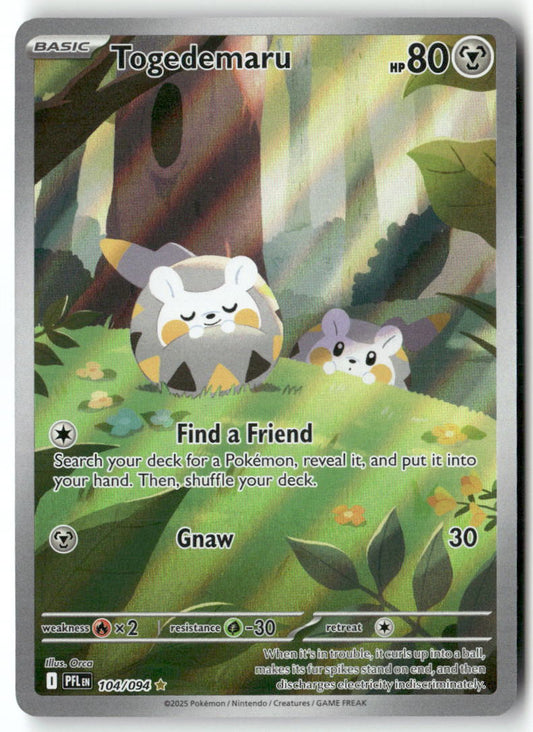 Togedemaru Illustration Rare ME02: Phantasmal Flames 104/094 NM