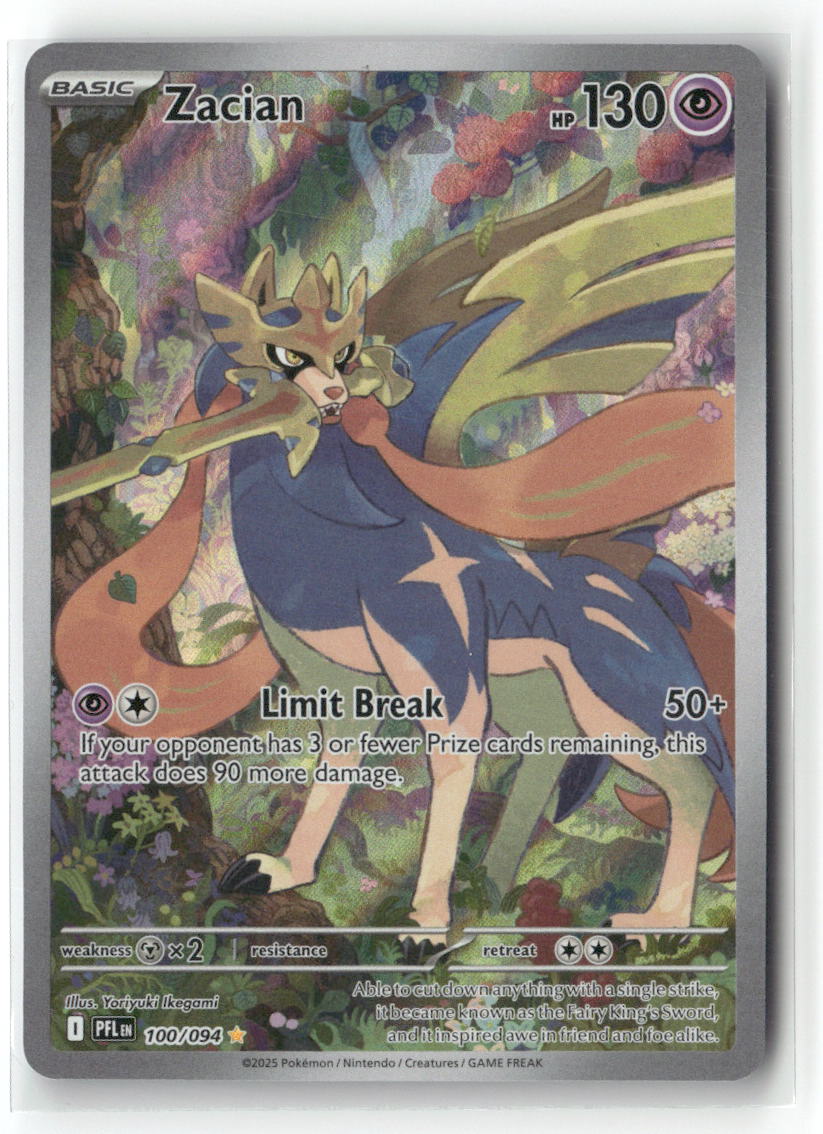 Zacian Illustration Rare ME02: Phantasmal Flames 100/094 NM