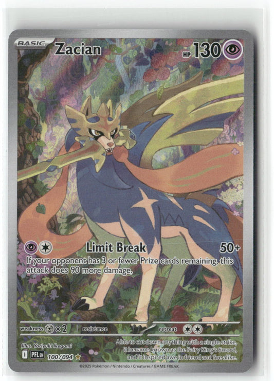 Zacian Illustration Rare ME02: Phantasmal Flames 100/094 NM