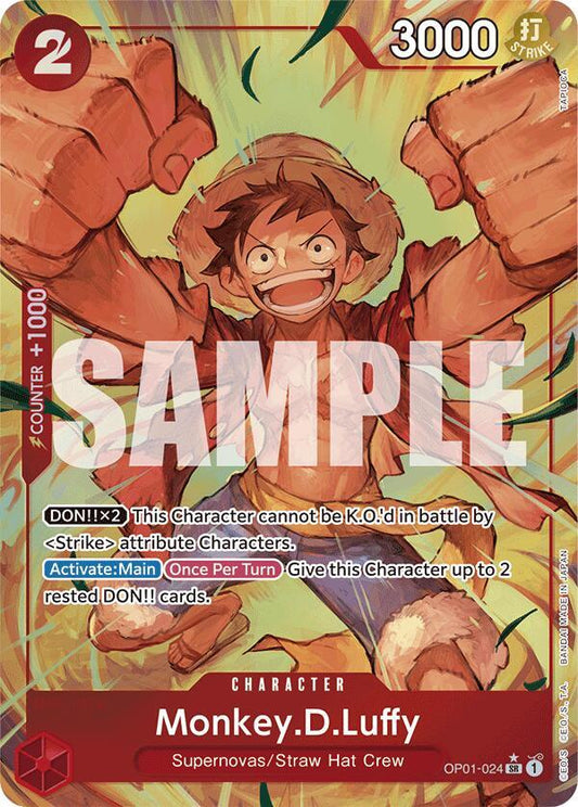 Monkey.D.Luffy (OP01-024) (Alternate Art) SR Premium Booster -The Best- OP01-024 NM