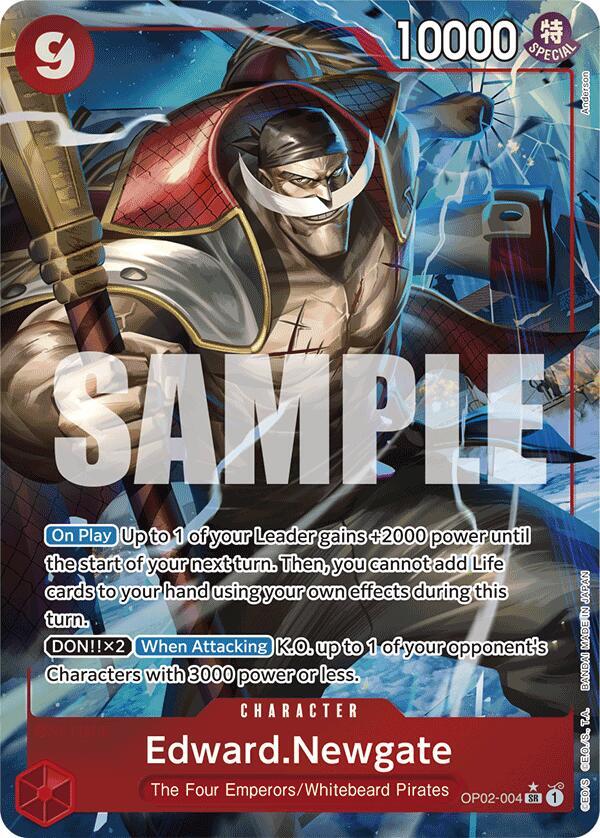 Edward.Newgate (OP02-004) (Alternate Art) SR Premium Booster -The Best- OP02-004 NM