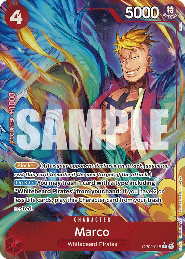 Marco (Alternate Art) R Premium Booster -The Best- OP02-018 NM