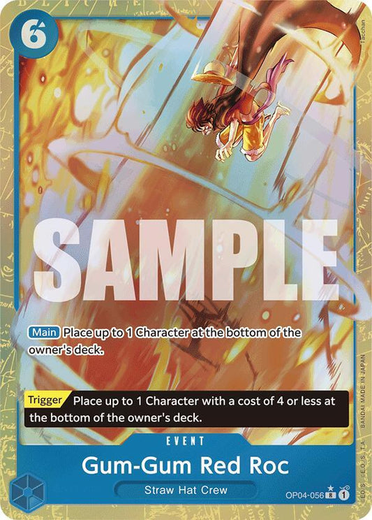 Gum-Gum Red Roc (Alternate Art) R Premium Booster -The Best- OP04-056 NM