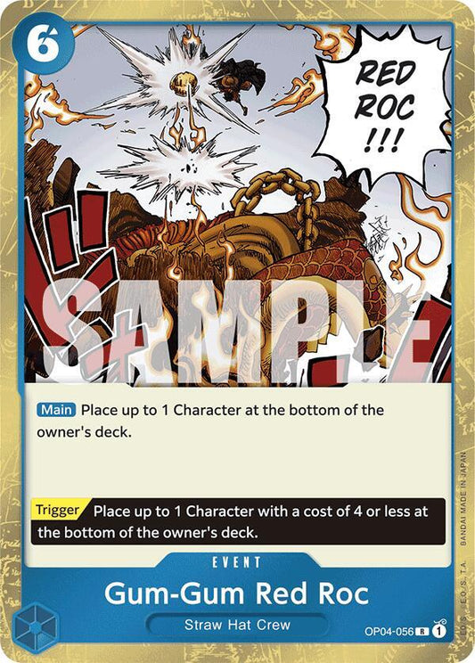 Gum-Gum Red Roc (Jolly Roger Foil) R Premium Booster -The Best- OP04-056 NM