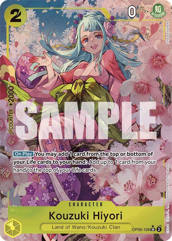 Kouzuki Hiyori (Alternate Art) SR Premium Booster -The Best- OP06-106 NM