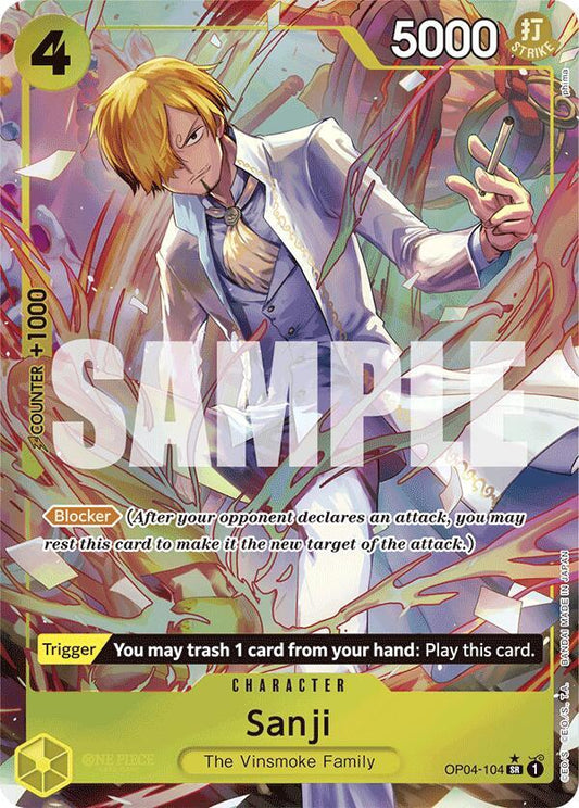 Sanji (OP04-104) (Alternate Art) SR Premium Booster -The Best- OP04-104 NM