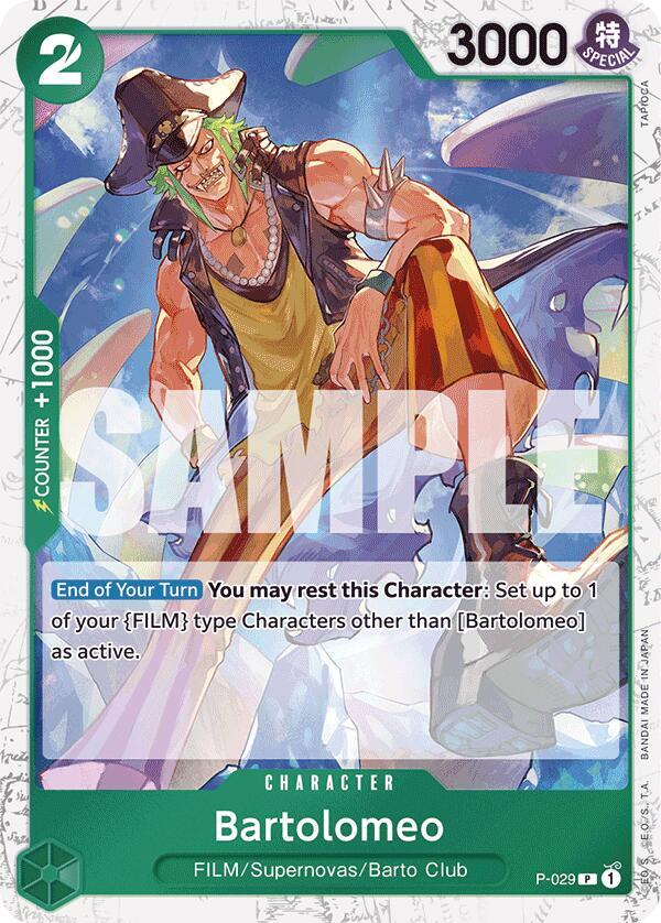 Bartolomeo (P-029) (Jolly Roger Foil) PR Premium Booster -The Best- P-029 NM
