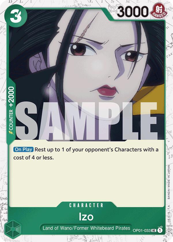Izo (OP01-033) (Jolly Roger Foil) UC Premium Booster -The Best- OP01-033 NM