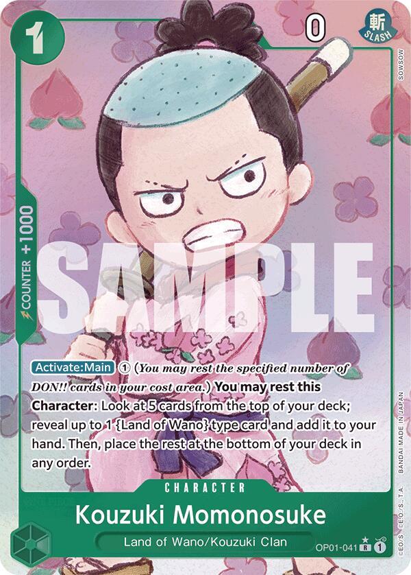 Kouzuki Momonosuke (Alternate Art) R Premium Booster -The Best- OP01-041 NM