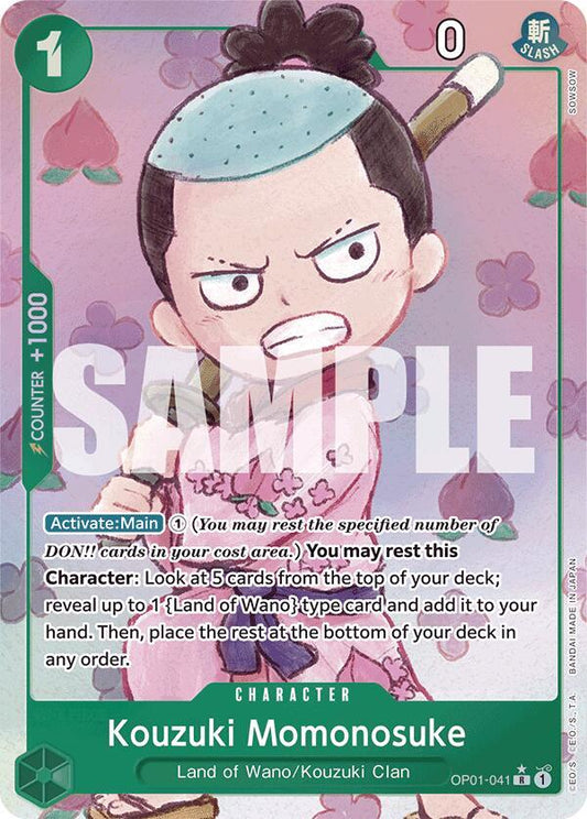 Kouzuki Momonosuke (Alternate Art) R Premium Booster -The Best- OP01-041 NM