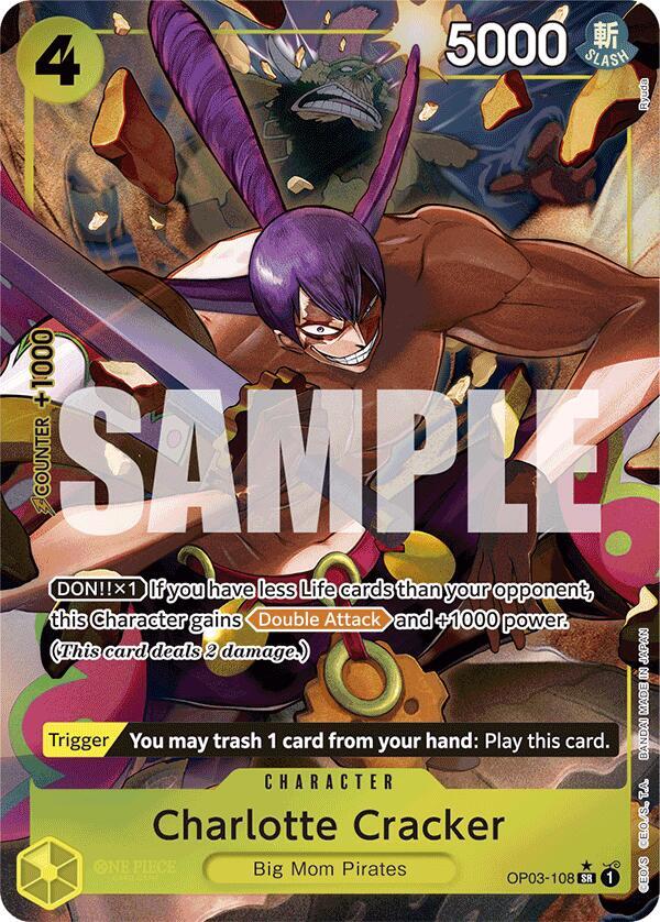 Charlotte Cracker (Alternate Art) SR Premium Booster -The Best- OP03-108 NM