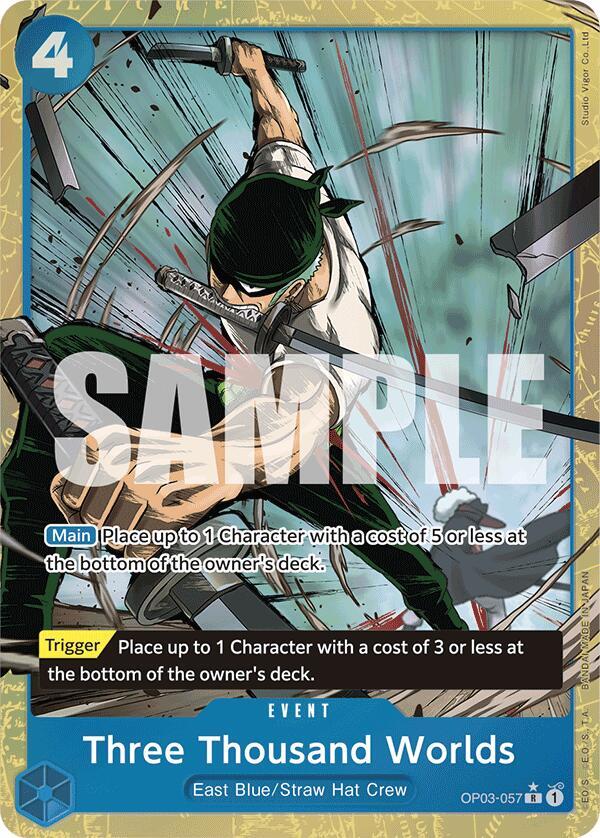 Three Thousand Worlds (Alternate Art) R Premium Booster -The Best- OP03-057 NM