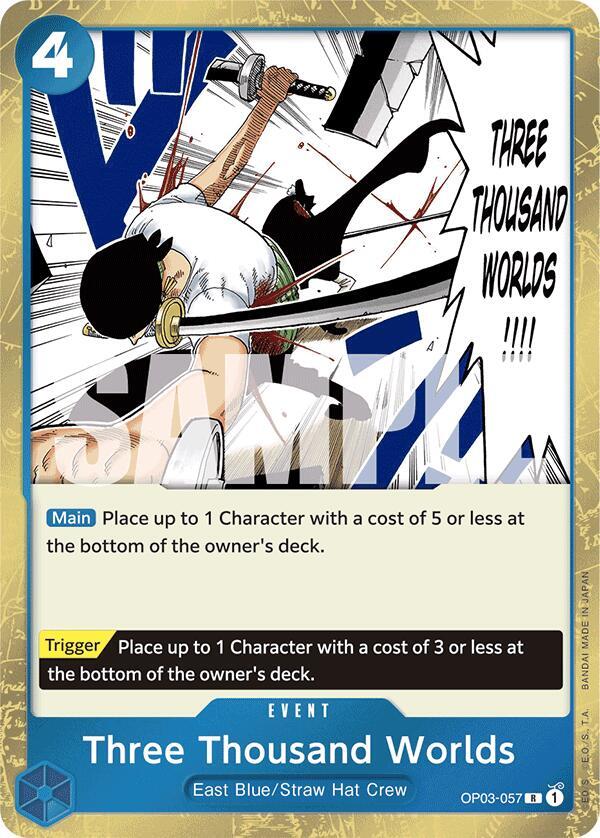Three Thousand Worlds (Jolly Roger Foil) R Premium Booster -The Best- OP03-057 NM