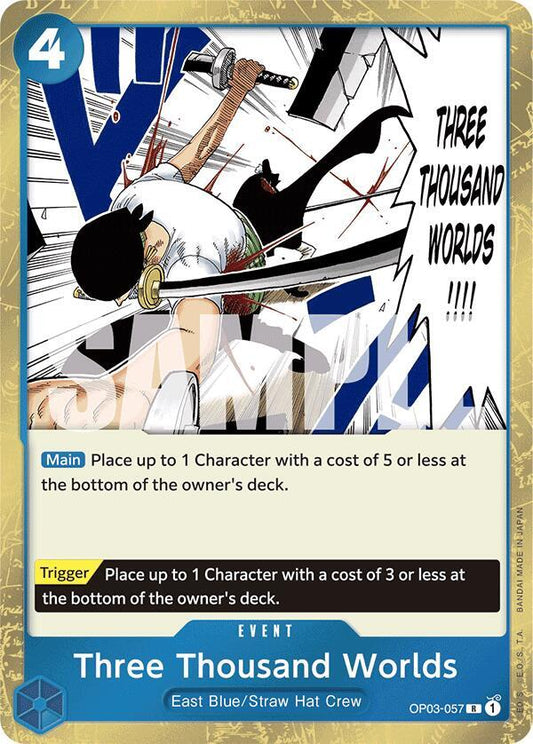 Three Thousand Worlds (Jolly Roger Foil) R Premium Booster -The Best- OP03-057 NM
