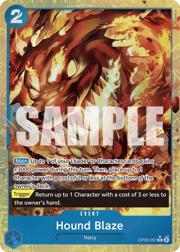 Hound Blaze (Alternate Art) R Premium Booster -The Best- OP05-057 NM