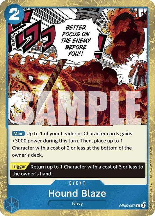 Hound Blaze (Jolly Roger Foil) R Premium Booster -The Best- OP05-057 NM
