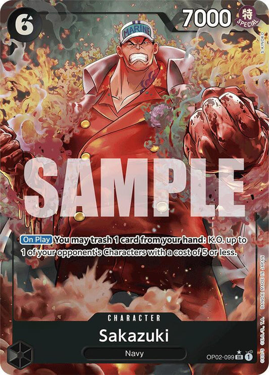 Sakazuki (Alternate Art) SR Premium Booster -The Best- OP02-099 NM