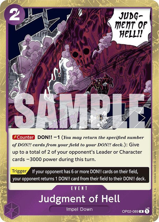 Judgment of Hell (Jolly Roger Foil) R Premium Booster -The Best- OP02-089 NM