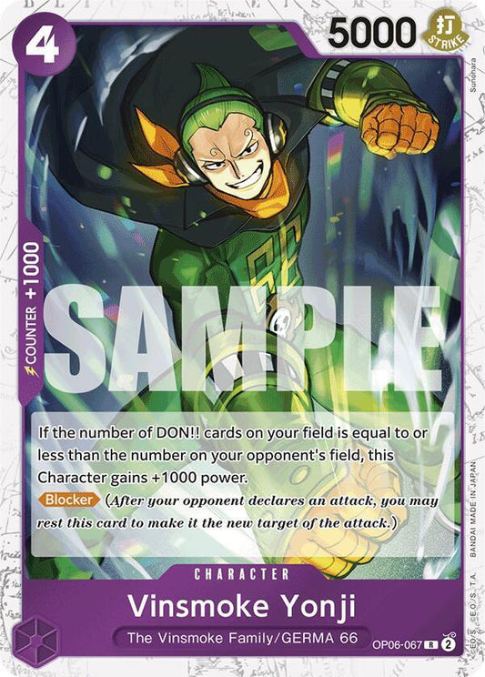 Vinsmoke Yonji (OP06-067) (Jolly Roger Foil) R Premium Booster -The Best- OP06-067 NM