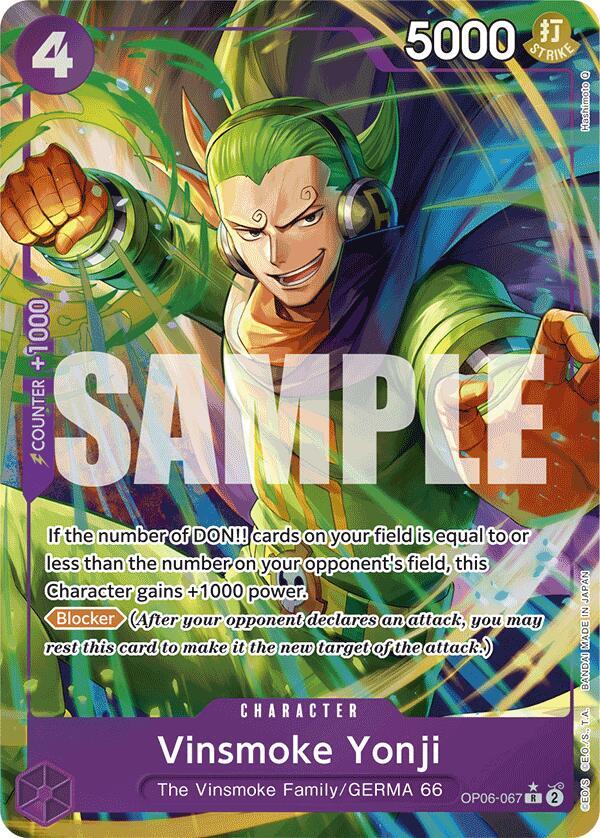 Vinsmoke Yonji (OP06-067) (Alternate Art) R Premium Booster -The Best- OP06-067 NM