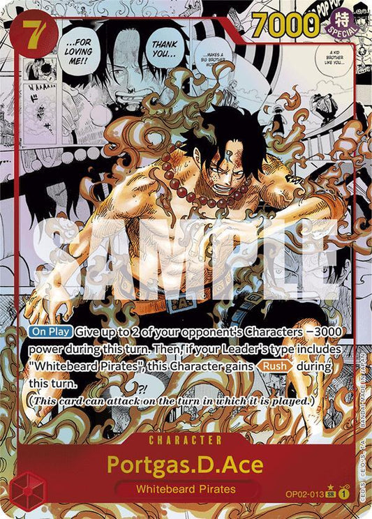 Portgas.D.Ace (Manga) SR Premium Booster -The Best- OP02-013 NM