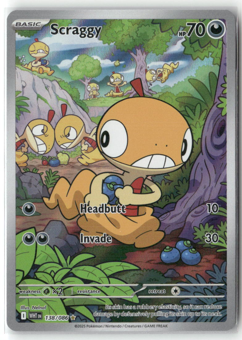 Scraggy Illustration Rare SV: White Flare 138/086 NM