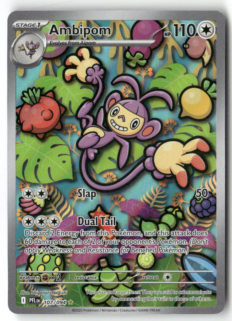 Ambipom Illustration Rare ME02: Phantasmal Flames 107/094 NM