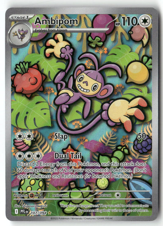 Ambipom Illustration Rare ME02: Phantasmal Flames 107/094 NM
