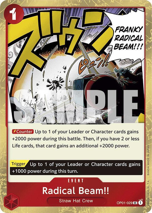 Radical Beam!! (Jolly Roger Foil) UC Premium Booster -The Best- OP01-029 NM