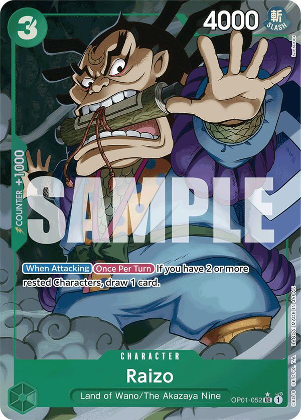 Raizo (Full Art) UC Premium Booster -The Best- OP01-052 NM