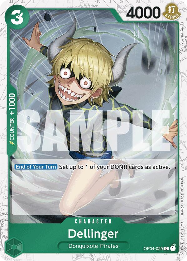 Dellinger (Jolly Roger Foil) C Premium Booster -The Best- OP04-029 NM