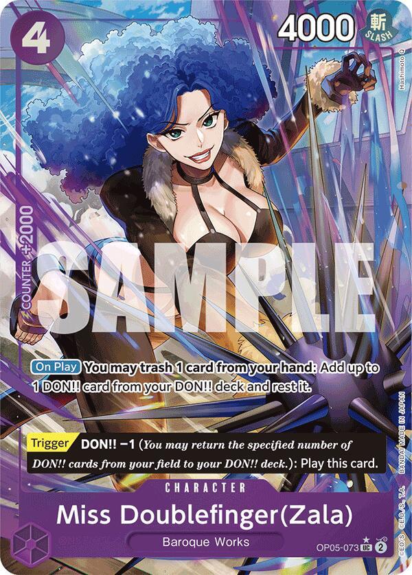 Miss Doublefinger(Zala) (Full Art) UC Premium Booster -The Best- OP05-073 NM