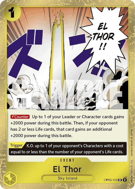El Thor (Jolly Roger Foil) UC Premium Booster -The Best- OP05-114 NM