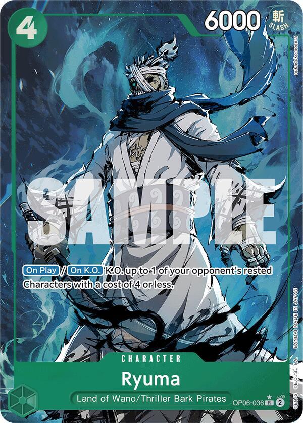 Ryuma (Alternate Art) R Premium Booster -The Best- OP06-036 NM