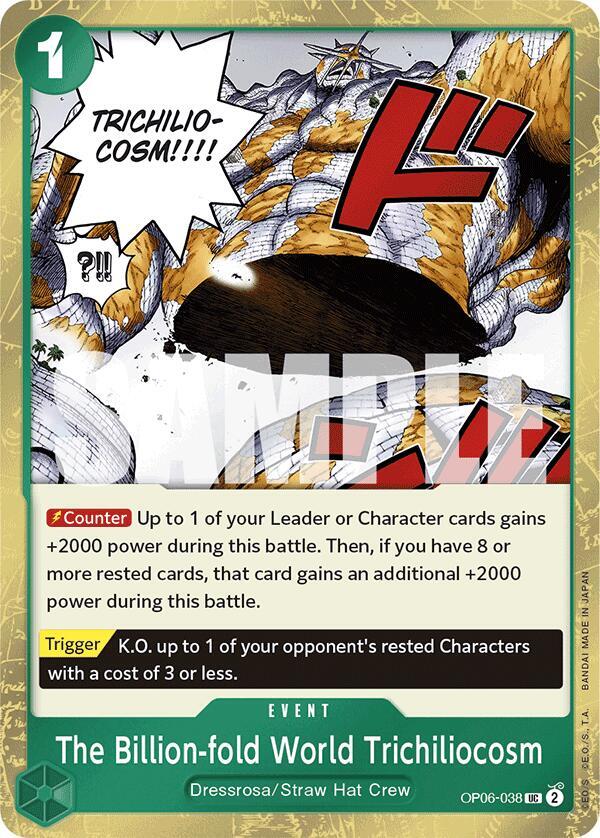 The Billion-fold World Trichiliocosm (Jolly Roger Foil) UC Premium Booster -The Best- OP06-038 NM