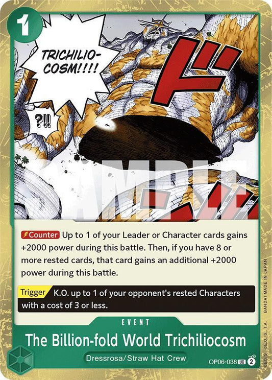 The Billion-fold World Trichiliocosm (Jolly Roger Foil) UC Premium Booster -The Best- OP06-038 NM