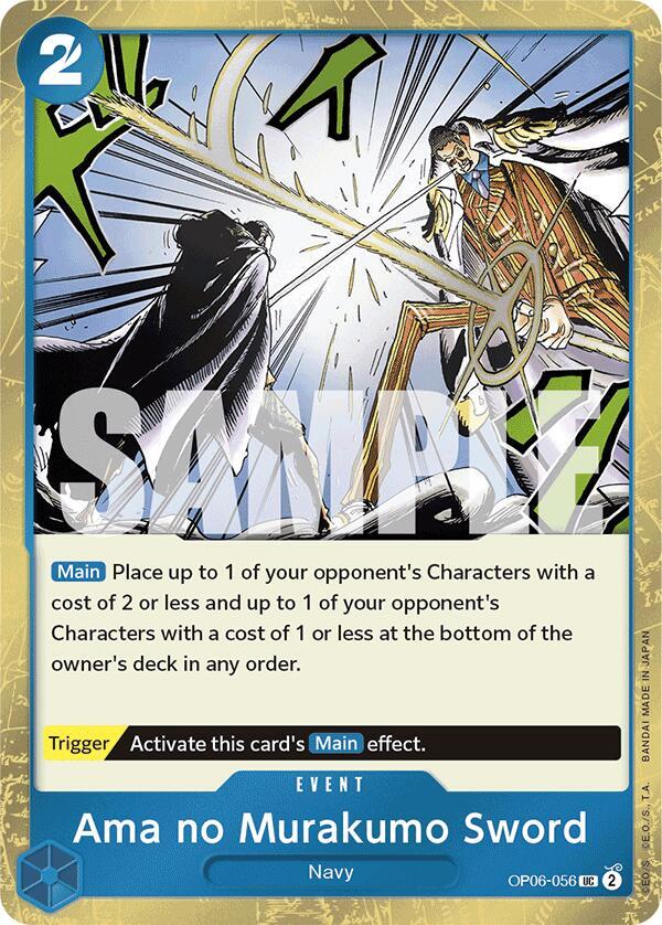 Ama no Murakumo Sword (Jolly Roger Foil) UC Premium Booster -The Best- OP06-056 NM