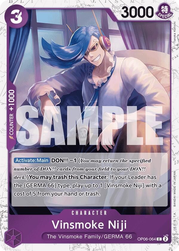 Vinsmoke Niji (OP06-064) (Jolly Roger Foil) C Premium Booster -The Best- OP06-064 NM