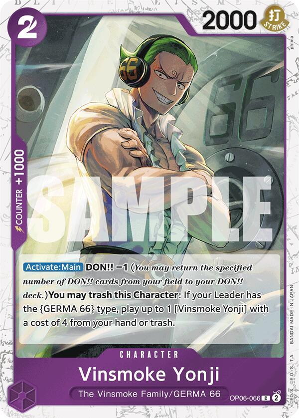 Vinsmoke Yonji (OP06-066) (Jolly Roger Foil) C Premium Booster -The Best- OP06-066 NM