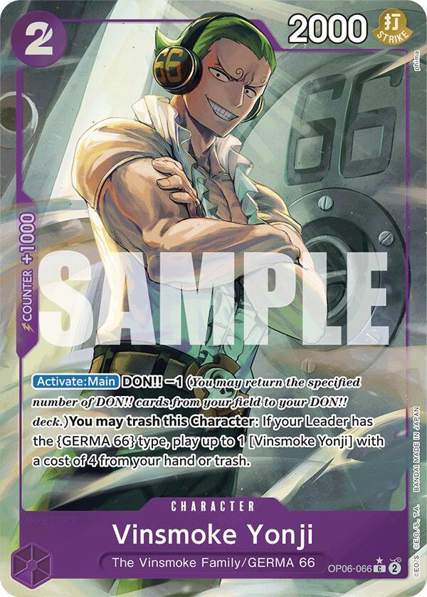 Vinsmoke Yonji (OP06-066) (Full Art) C Premium Booster -The Best- OP06-066 NM