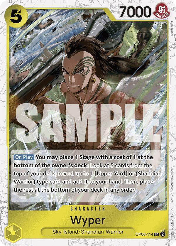 Wyper (Jolly Roger Foil) UC Premium Booster -The Best- OP06-114 NM