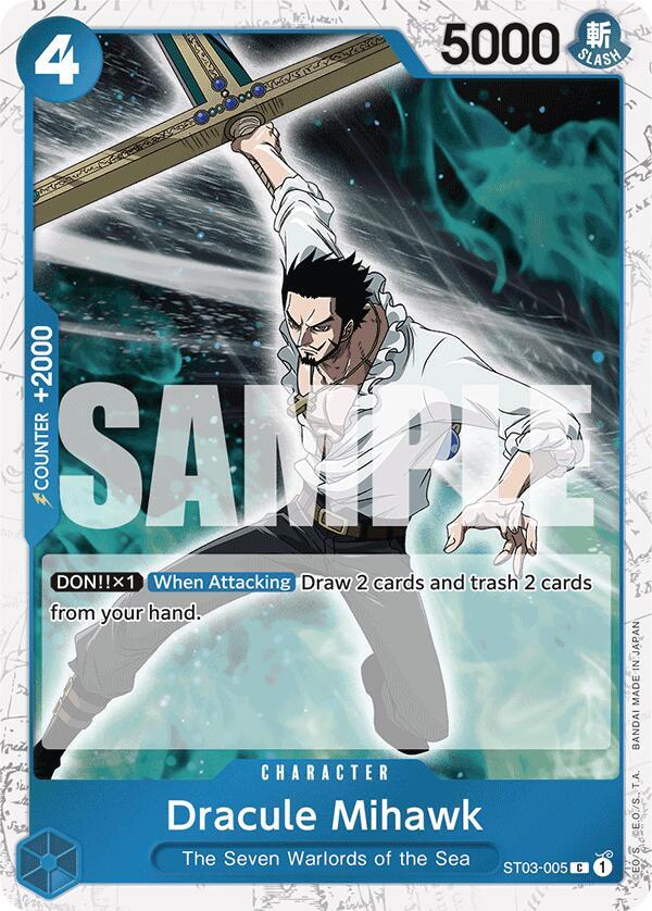 Dracule Mihawk (ST03-005) (Jolly Roger Foil) C Premium Booster -The Best- ST03-005 NM